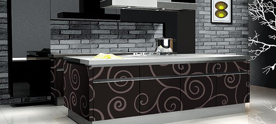 MDF and acrylics: Kitchen: Trendy