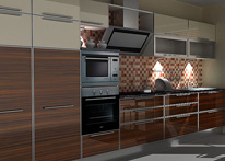 High gloss MDF and acrylic board panels from our supplys: Kitchen: Ebony
