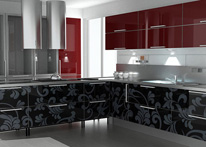 High gloss MDF and acrylic board panels from our supplys: Kitchen: Selćuk