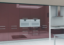 High gloss MDF and acrylic board panels from our supplys: Kitchen: Purple-White